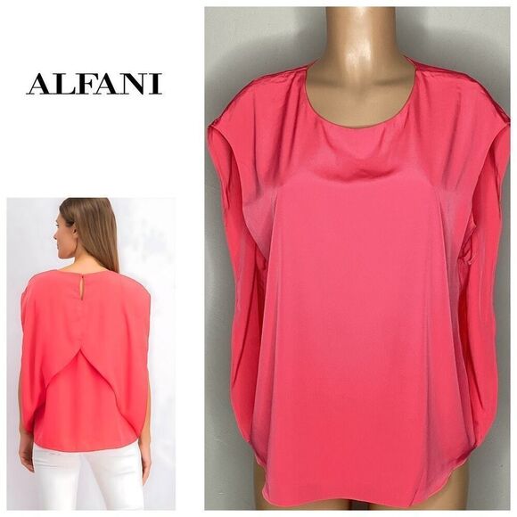 New. Alfani coral sleeveless top. Medium. Retails $89 - Picture 1 of 11